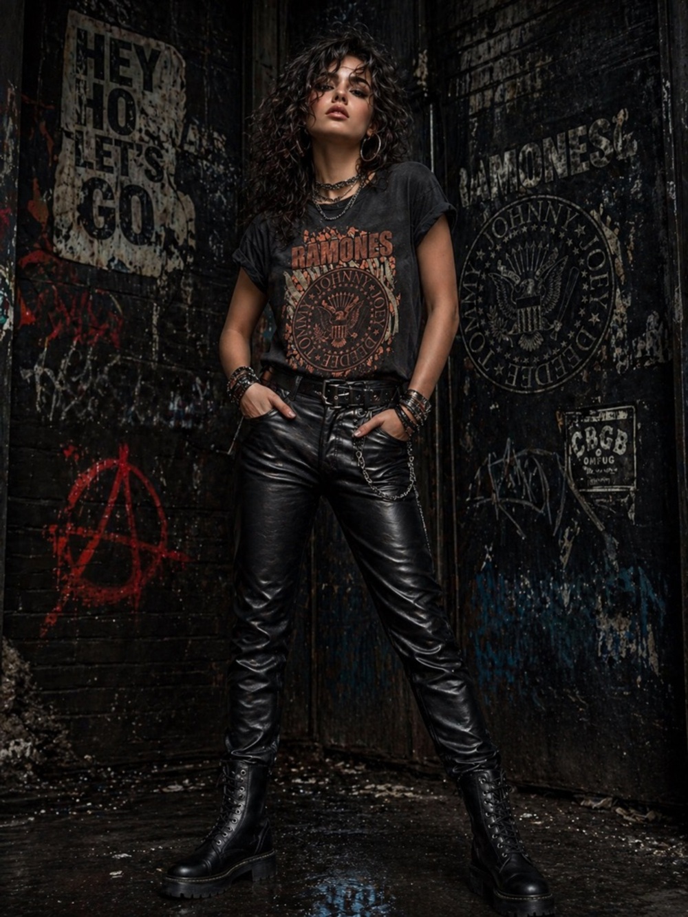 Graphic Tee - Black Vintage Band T-Shirt